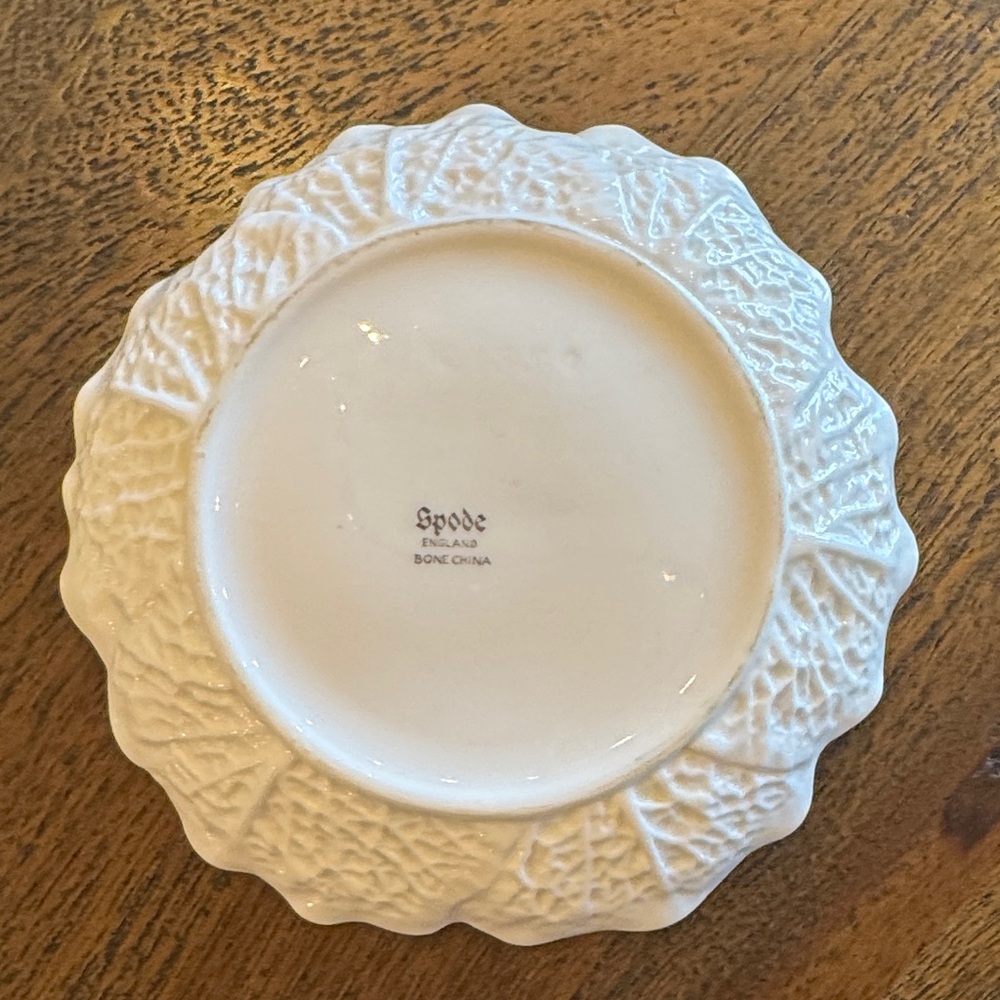 Spode White Textured Bone China Plate